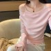 Neckline Sleeveless Knit Top with Long Sleeve Layered Design