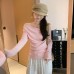 Neckline Sleeveless Knit Top with Long Sleeve Layered Design