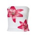 Women's Summer New ArrivalGirl Style Strapless One-Shoulder Printed Ultra-Short Crop Top with Exposed Belly Design