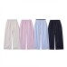 Casual Wide Leg Trousers High-Fall Loose Fit Dope Color Cargo Pants