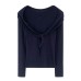 Chic Bow Tie Slim Fit Long Sleeve Knit T-Shirt