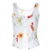 Style Women's Square Neck Sleeveless Buttoned Open Front Crop Top with Midriff Exposure