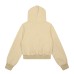 Retro hooded sweatshirt cardigan jacket for women