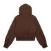 Retro hooded sweatshirt cardigan jacket for women