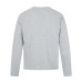 Texture jacquard small V-neck long sleeved T-shirt