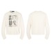 Retro vintage figure print long sleeved t-shirt