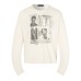 Retro vintage figure print long sleeved t-shirt