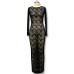 Sexy Sheer Long Sleeve Lace Dress Bodycon Silhouette, Women's Clothing