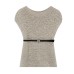 Chic Elegant Round Neck Sleeveless Knit Crop Top