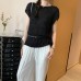 Chic Elegant Round Neck Sleeveless Knit Crop Top