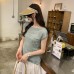 Lace-like Rayon Sleeveless Knit Top for Women