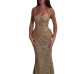 Sparkle Strapless Fashion Dress Summer Casual Vacation Party Dress