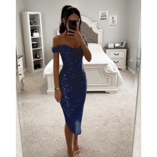 Sparkle Dress with Zipper, Casual Fashion Party Dress,