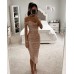Sparkle Dress with Zipper, Casual Fashion Party Dress,