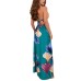 Summer new printed dress INS loose vacation slit party dress for women