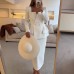 Autumn Winter Long Sleeve Casual Pocket Two-Piece Set Loose Outfit for Work and Parties