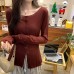 Tencel Lightweight Semi-Transparent White Slim-Fitting Inner Layer Top
