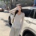 Tencel Lightweight Semi-Transparent White Slim-Fitting Inner Layer Top