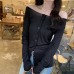 Tencel Lightweight Semi-Transparent White Slim-Fitting Inner Layer Top