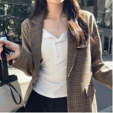 Sexy Inner Layer Half-Open Collar T-Shirt for Women