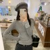 False Two-Piece Spliced Color-Blocking Inner Layered T-Shirt 