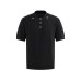 Solid color knitted polo shirt Solid color knitted polo shirt