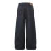 Splicing fake two denim pants