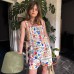 Casual Linen Printed Two-Piece Set for Women, Loose Fit Vacation Style with Pockets Summer Outfit Casual Linen Printed Two-Piece Set for Women, Loose Fit Vacation Style with Pockets Summer Outfit