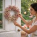Colorful Eucalyptus Wreath, Realistic Round Handmade Spring Floral Wreath with Bow, Main Door Decoration