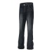 Classic flip low waist micro flared elastic jeans