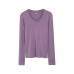 Regular Shoulder V-neck Inner Layer Basic T-shirt