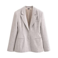 Pocket flap design single row two button suit