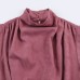 Anti suede effect buckle vest decoration top