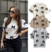 Round neck bow decoration slim fit short solid color sweater