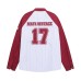 Polo collar shirt with contrasting letter embroidery and raglan sleeves Polo collar shirt with contrasting letter embroidery and raglan sleeves