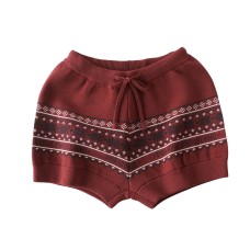 Fairland Vintage Knitted Fried Dough Twists Shorts Female