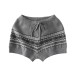 Fairland Vintage Knitted Fried Dough Twists Shorts Female