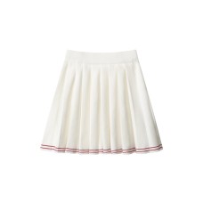 Chic Gentle Sweet Knit Top Set Autumn Pleated Mini Skirt for Women