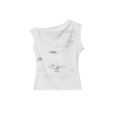 Shoulder Design Crop Top for Women Sleeveless Tank