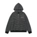 Striped embroidered hooded cardigan jacket for women