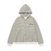 Striped embroidered hooded cardigan jacket for women