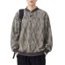 Embroidered Henley Neck Knitwear Men's Loose Pullover Sweater