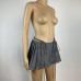 Short Skirt Summer High Waist Pleated Skirt Slimming Zipper Slit Retro Tie-Up Midi Skirt Women's Sexy Half Skirt