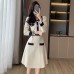 High waisted A-line slim fit dress