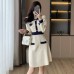High waisted A-line slim fit dress