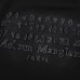 Embroidered short sleeves with letter stickers