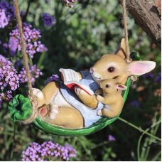 Garden Ornament Outdoor Tree Hanging Swing Decorative Novelty Balcony Animal Craft Gift