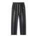 Stitched Faded Casual Pants Men's Straight Leg Mid-Waist 