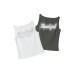 Printed Slim Fit Tank Top Short Crop Sleeveless 