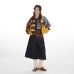 Color-Blocking Irregular Open Front Knit Cardigan Loose Lazy Knit Outerwear 